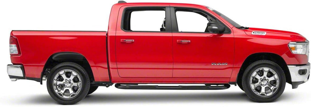 Black 4-Inch Oval Bent End Side Step Bars E596