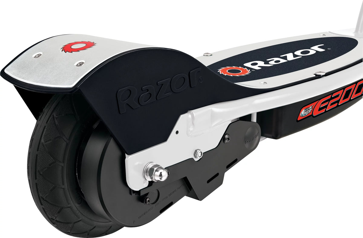 White Electric Scooter with 8 Pneumatic Front Tire K27568