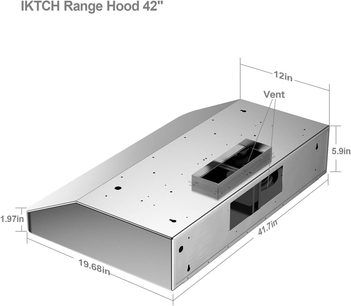 30 Inch Under Cabinet Range Hood with 900-CFM, 4 Speed Gesture Sensing&Touch Control Panel, Stainless Steel Kitchen Vent with 2 Pcs Baffle Filters Y35226