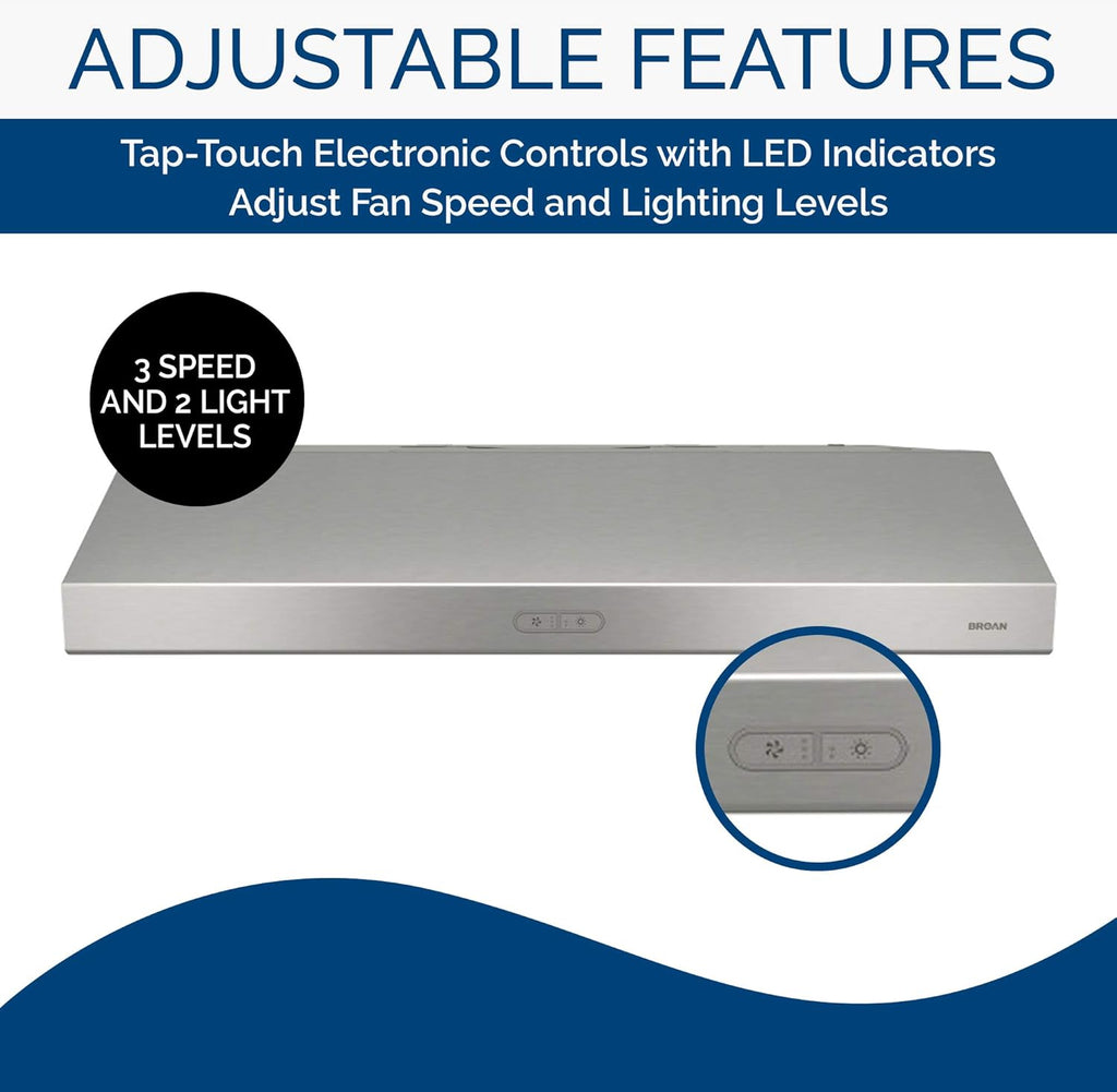 42-Inch Stainless Steel Range Hood with Light J58762
