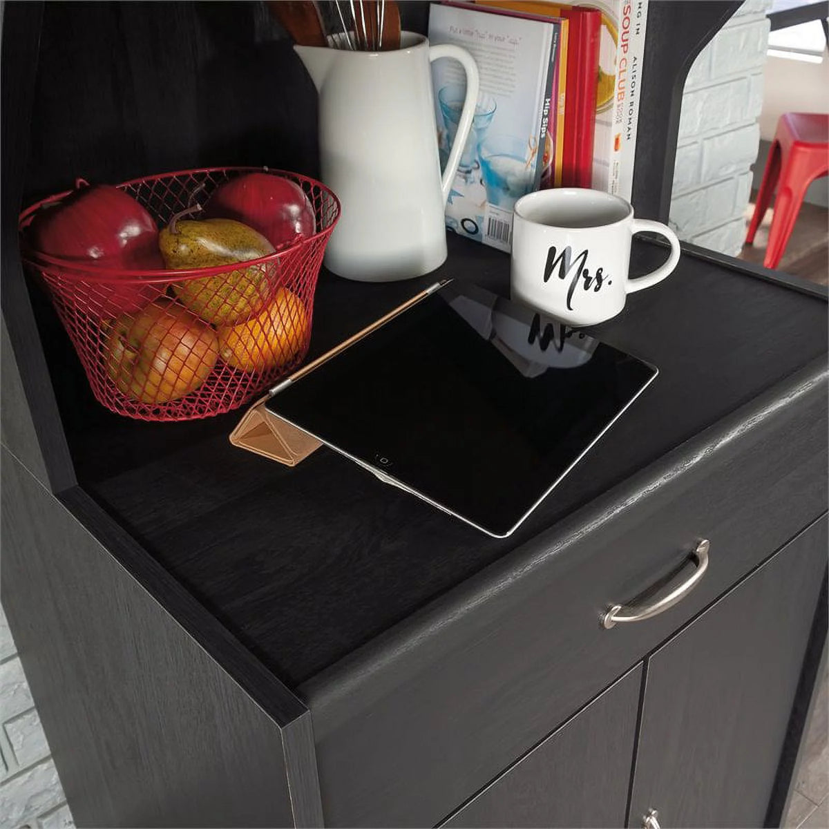 Engineered Wood Microwave Kitchen Cart M468996