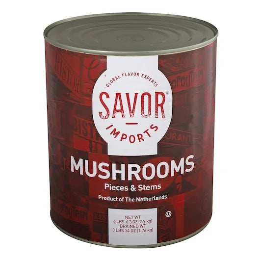 Mushroom Pieces & Stems #10 Can 6 Per Case M834