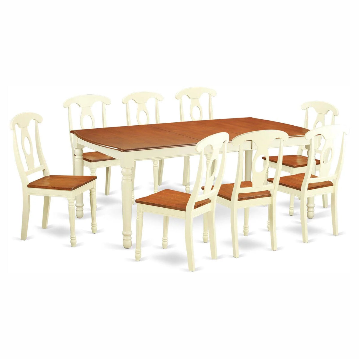 9 Piece Wood Dining Table Set Y89934