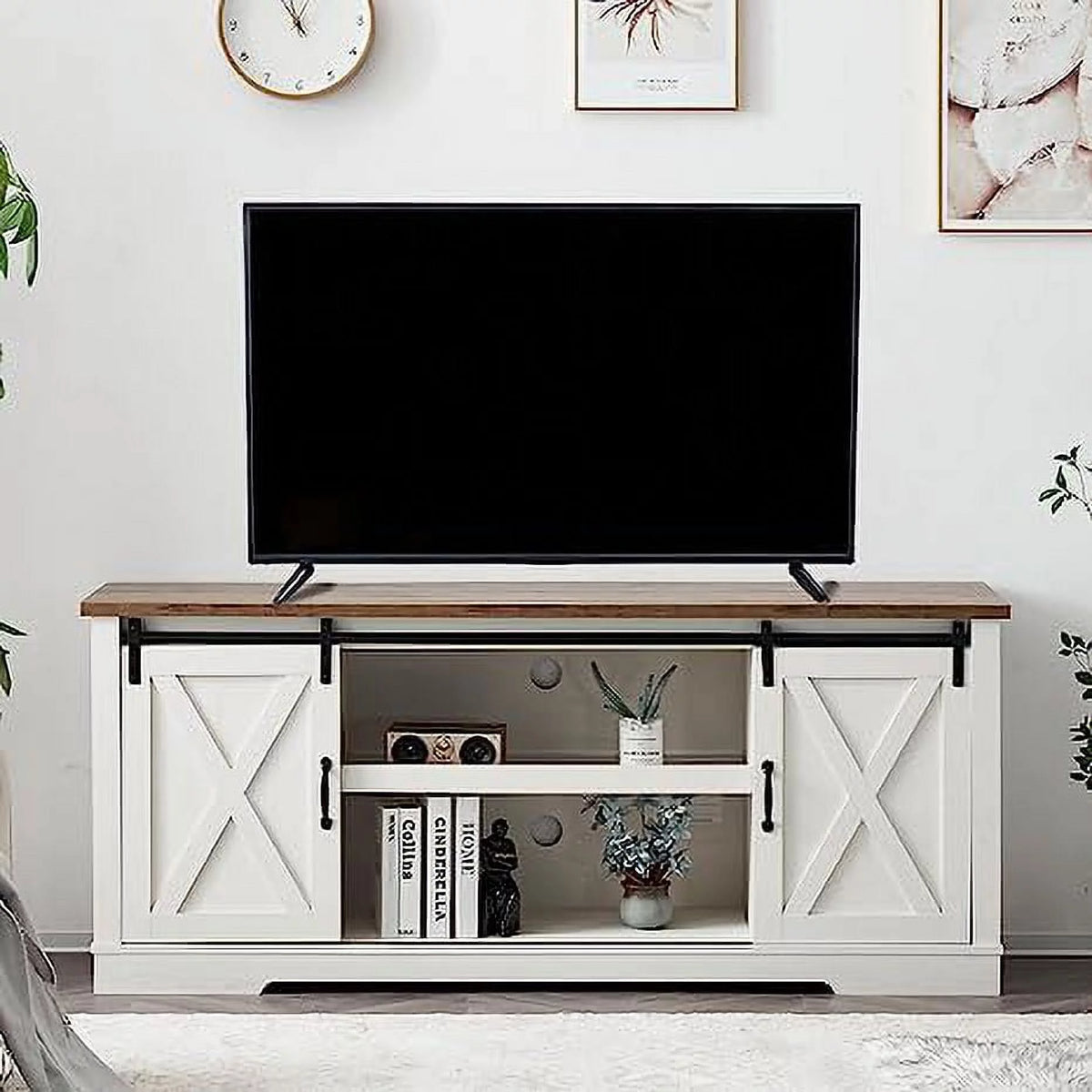 Farmhouse TV Stand for 75 Inches TVs H401769