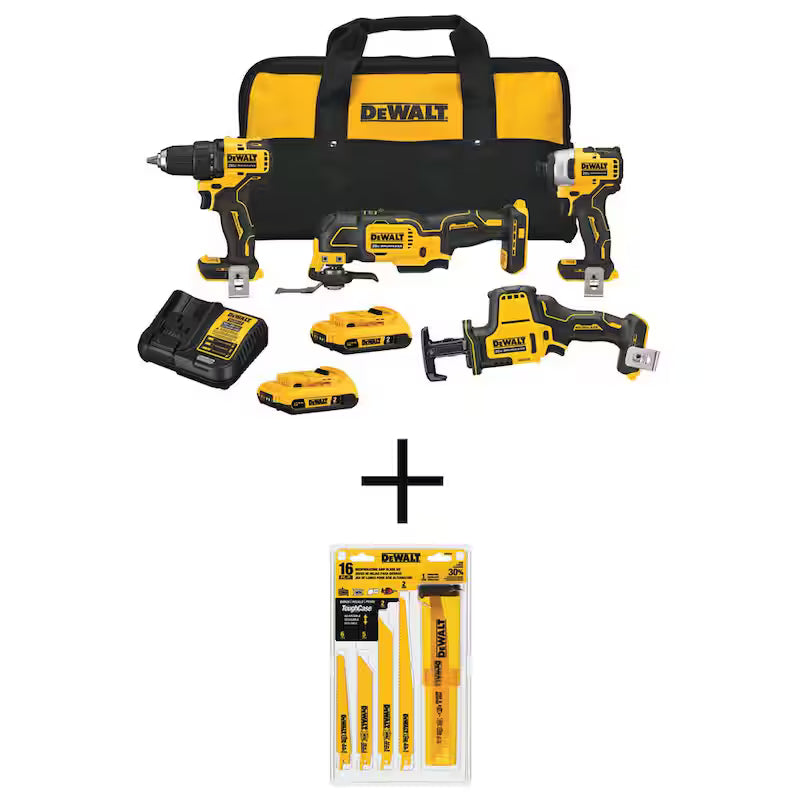 20V MAX Cordless Brushless 4 Tool Combo Kit with 2.0Ah Batteries B352499