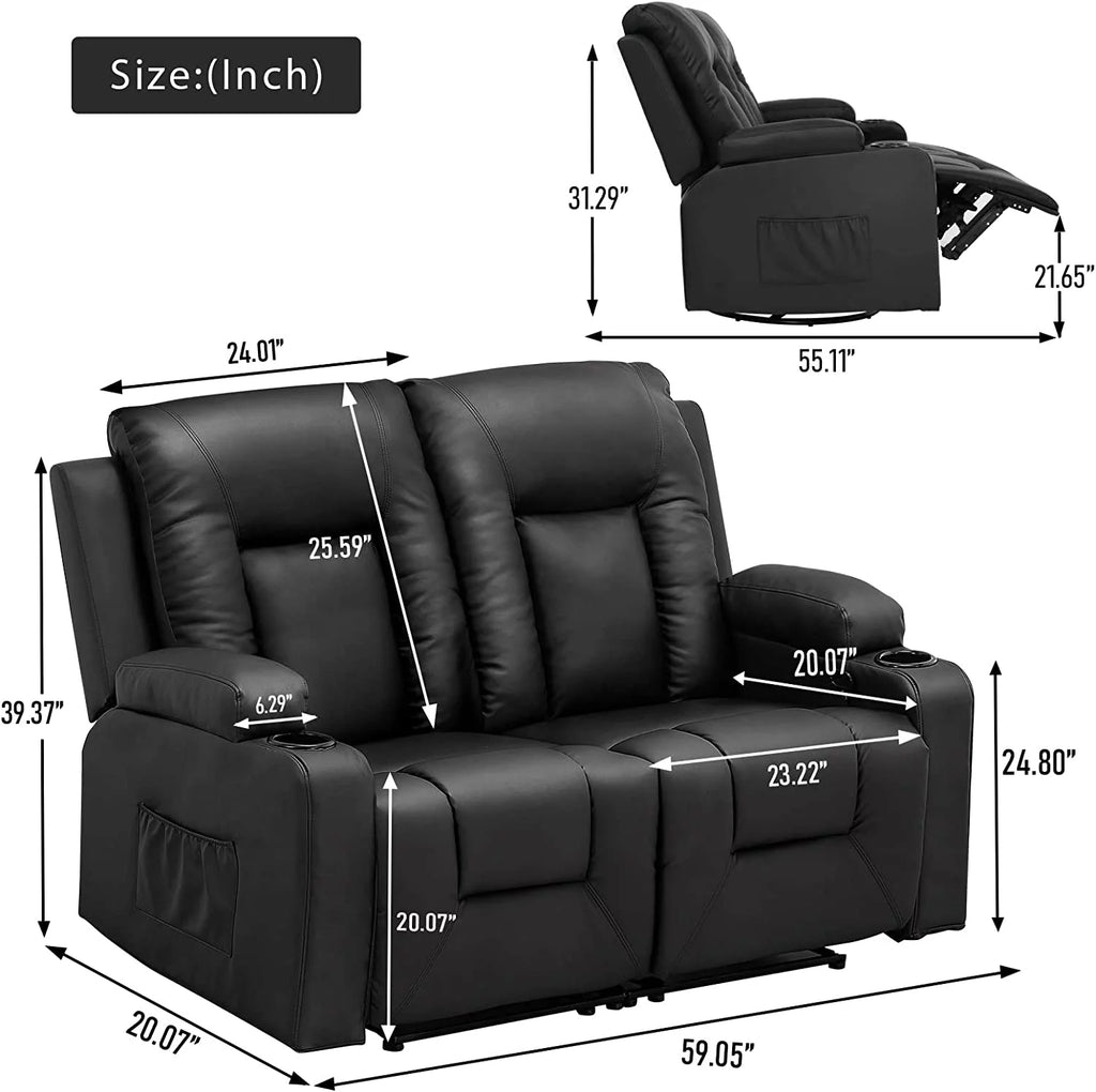 3PC Bonded Leather Recliner Set X597