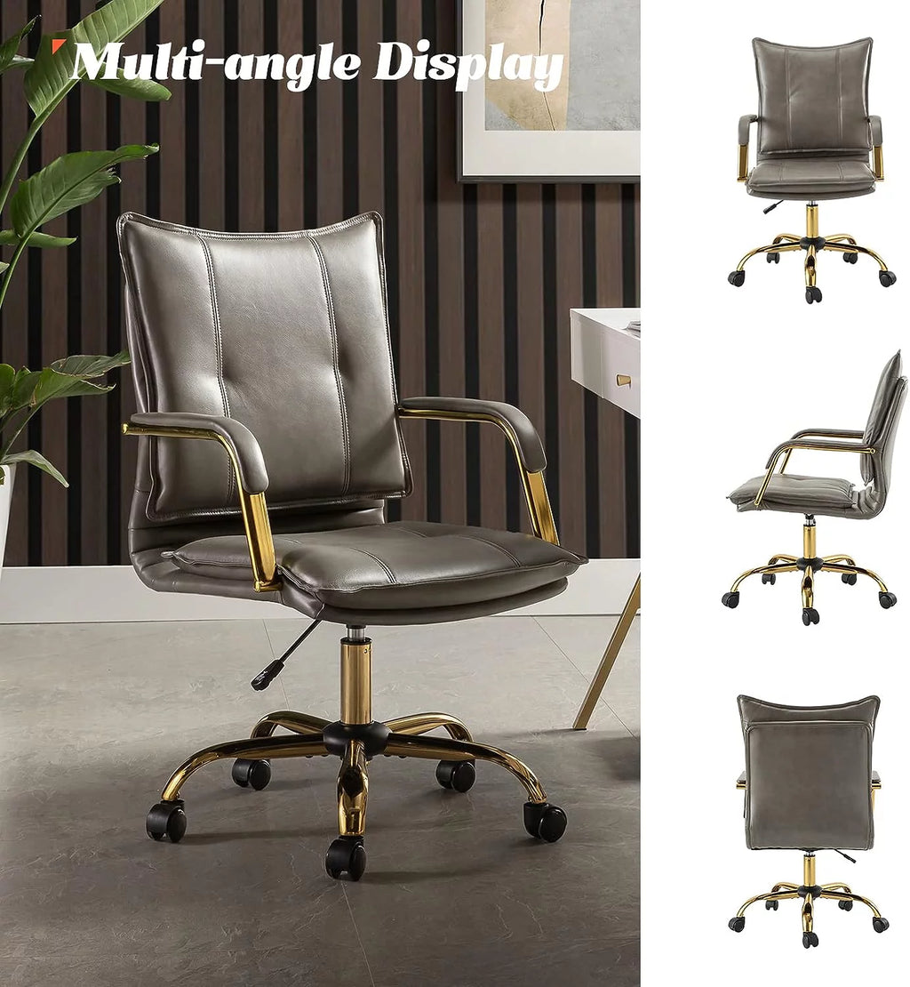 Faux Leather Adjustable Swivel Computer Chair K7764