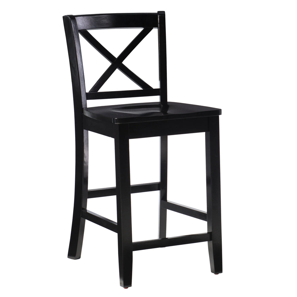 Black Wood 24-Inch Counter Stool M474