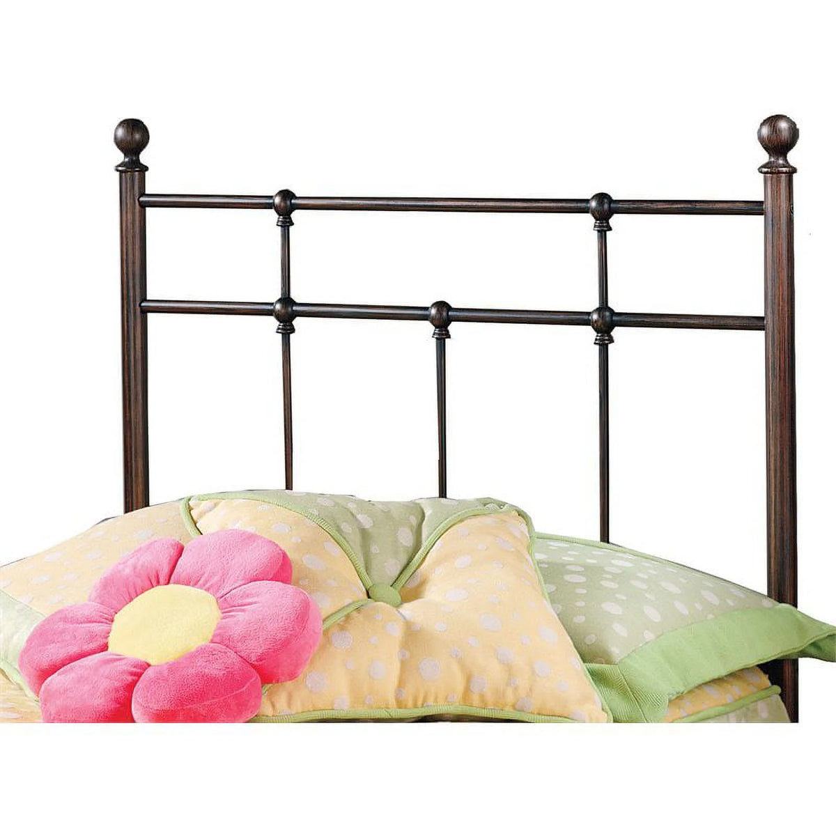 Twin Metal Spindle Headboard in Antique Bronze E20040