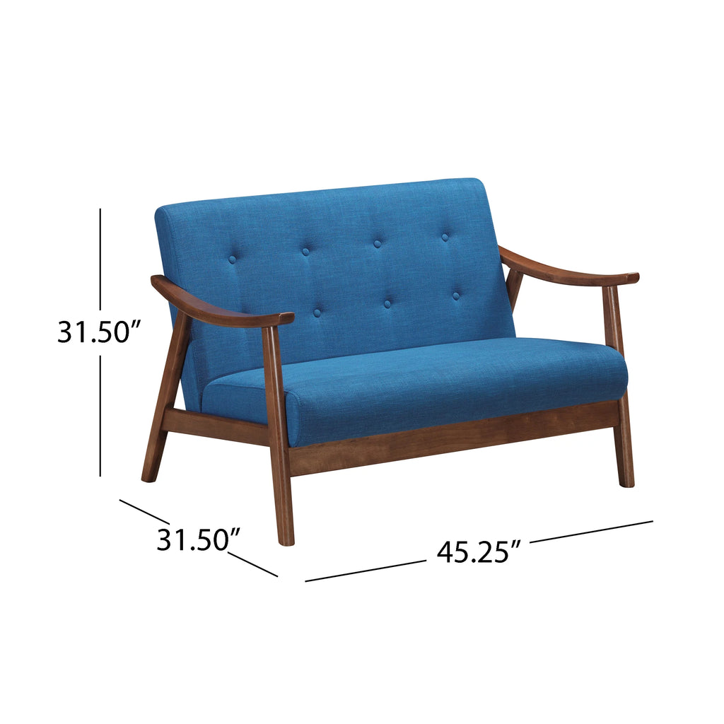 Navy Blue and Brown Settee M267703