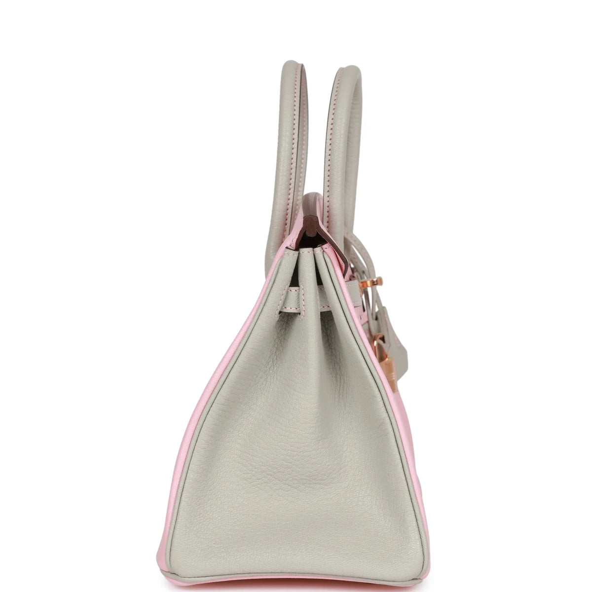 Rose Sakura and Gris Perle Chevre Mysore Handbag U7738