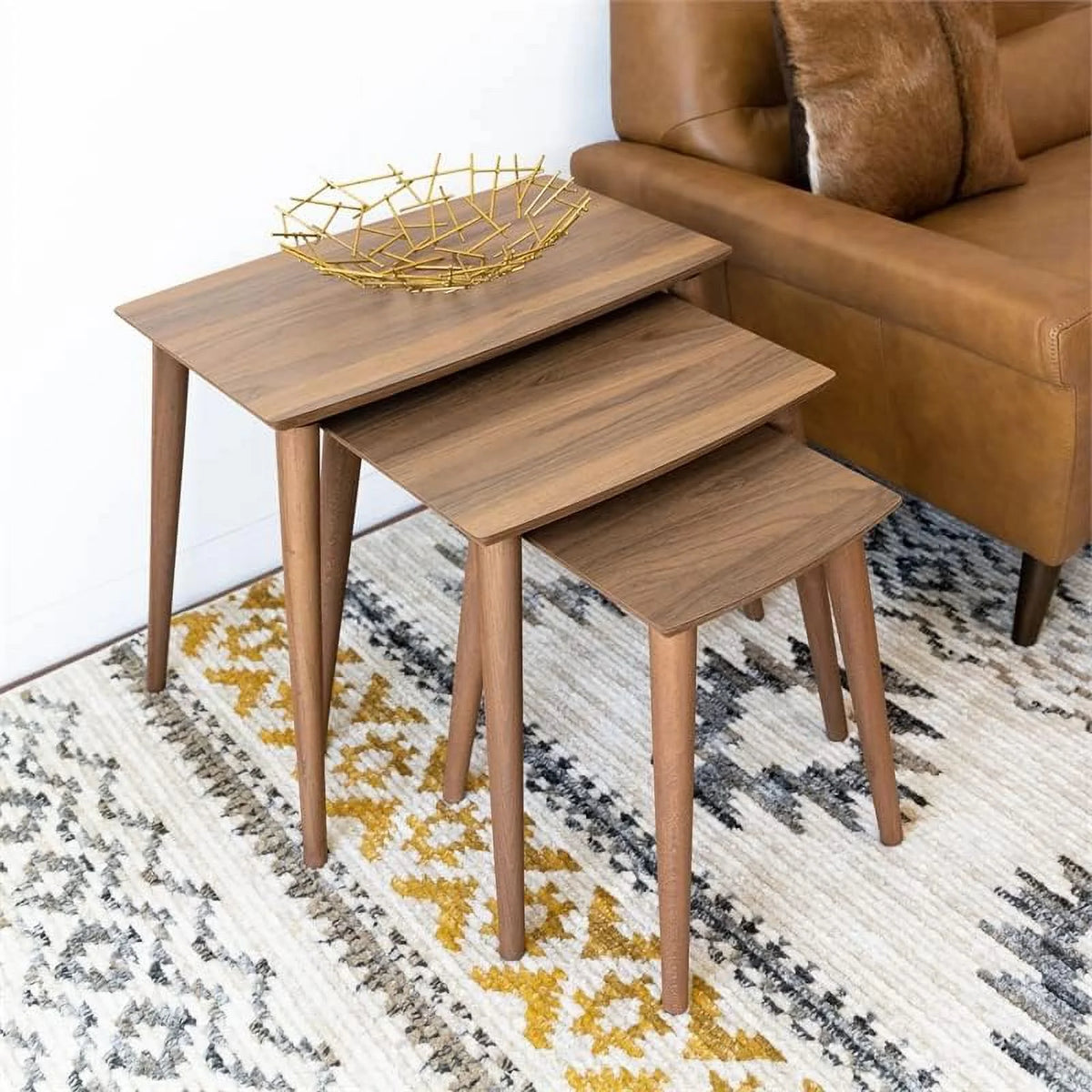 Wood Nesting Tables Set of 3 V626212