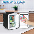 4L 6 Can Portable Cooler & Warmer Freon-Free Mini Fridge R835