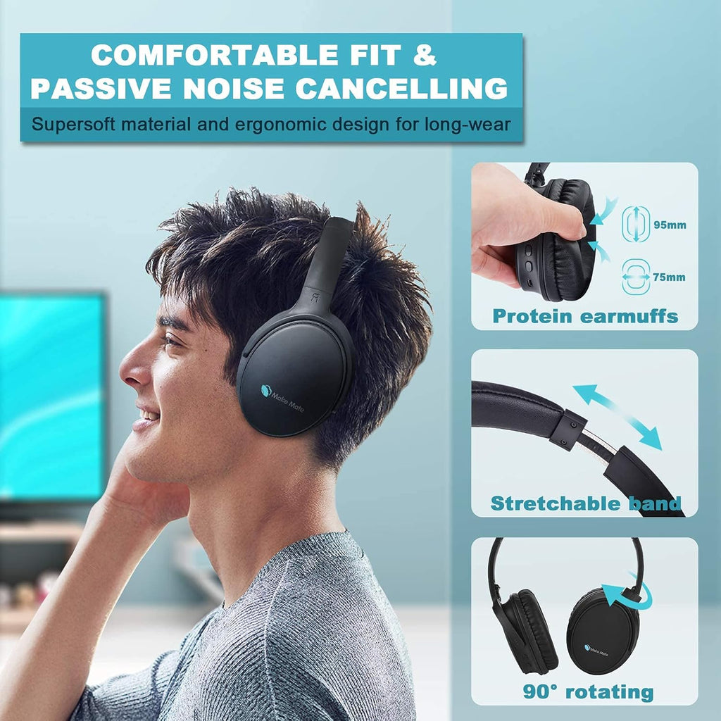 Wireless Headphones with Optical Bluetooth Transmitter, up to 165ft Range, Black N510695