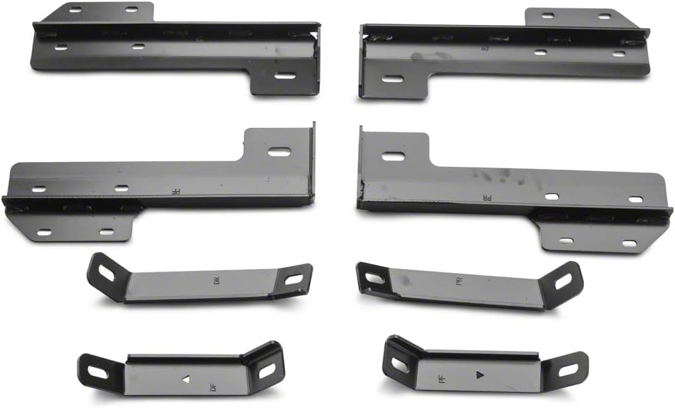 Black 4-Inch Oval Bent End Side Step Bars E596