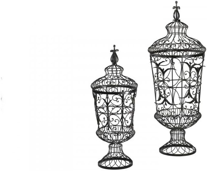 2 Piece Brocade Urns S5840