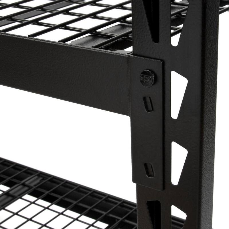 Black 4-Tier Steel Storage Shelving Unit P157969