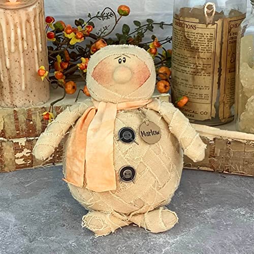 7" x 7" Rustic Fabric Halloween Shelf Sitter W819