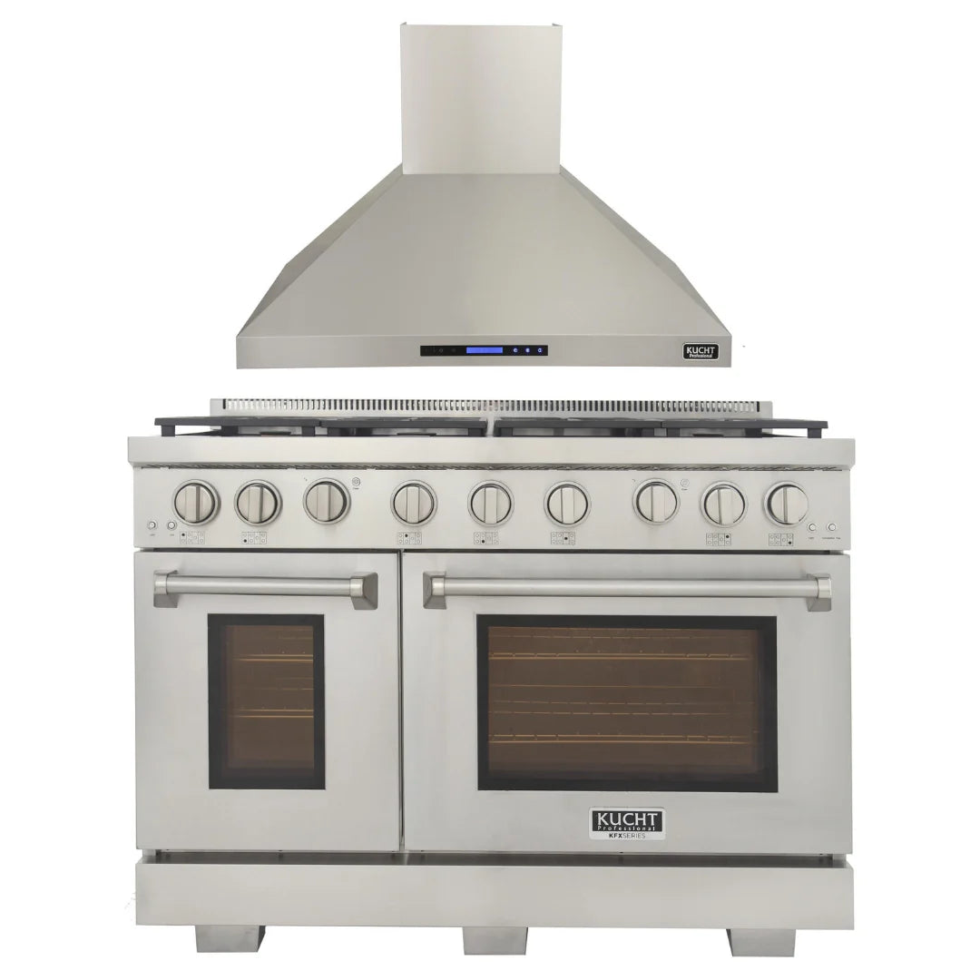 48 in. Natural Gas Range and Wall Range Hood R702