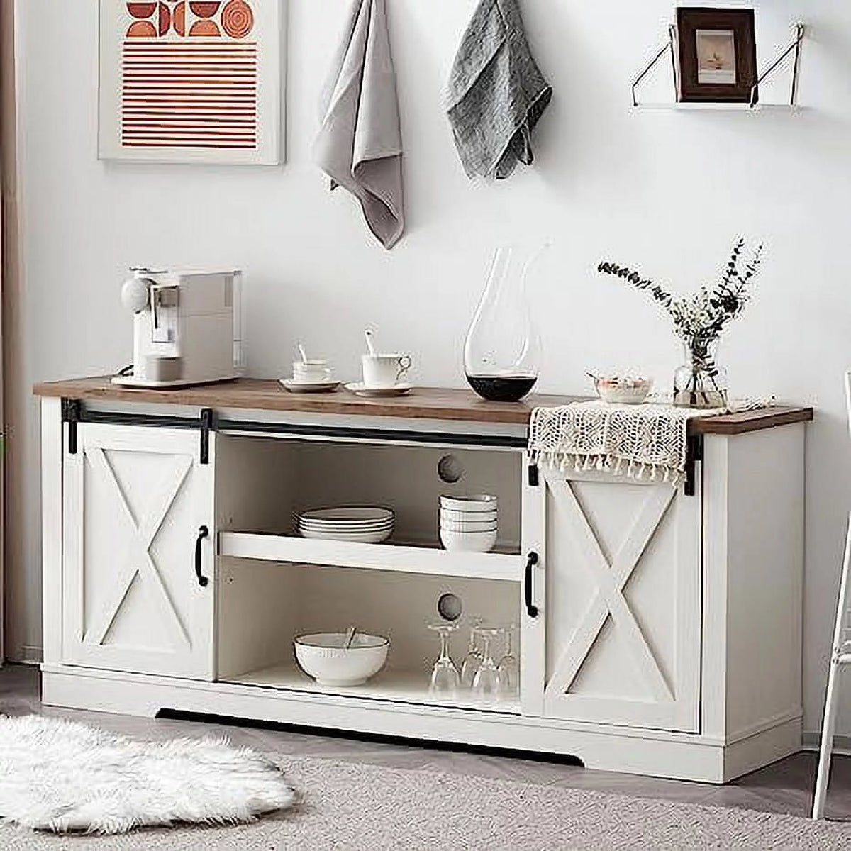 Farmhouse TV Stand for 75 Inches TVs H401769
