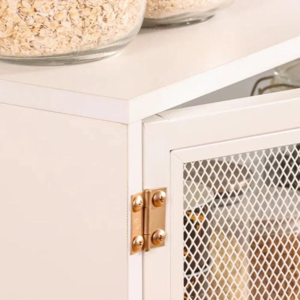 White Sideboard Buffet Cabinet with Storage E57757