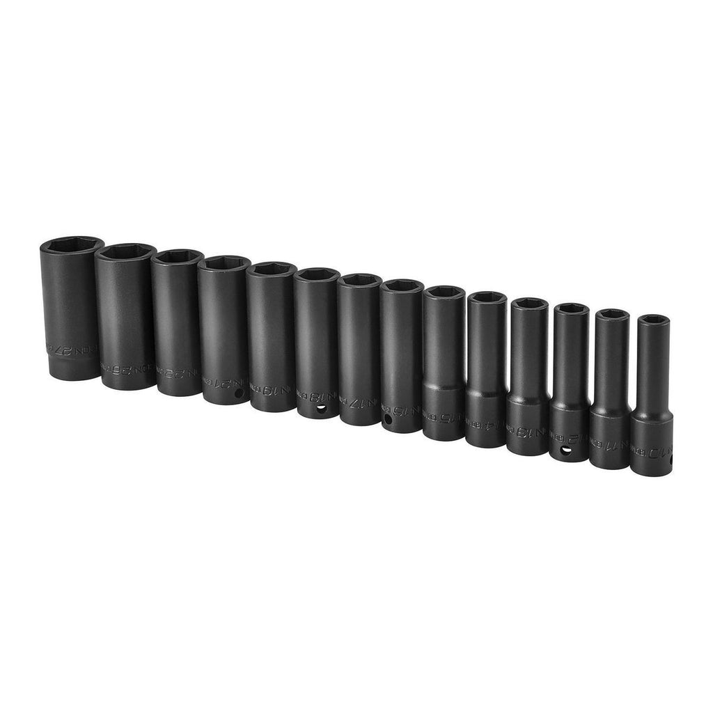 1/2 in. Drive Metric Deep Impact Socket Set, 14-Piece I79321