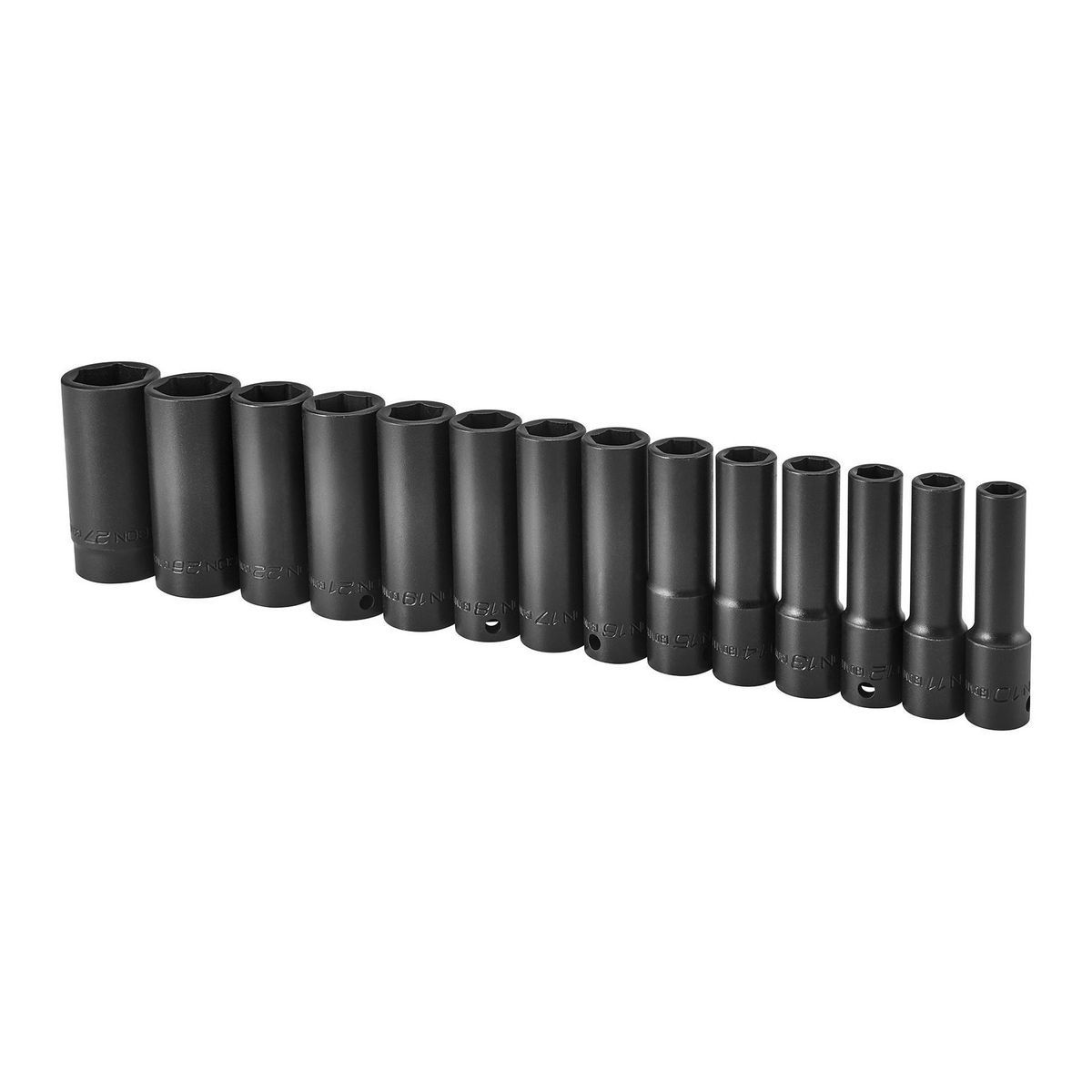 1/2 in. Drive Metric Deep Impact Socket Set, 14-Piece I79321