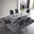 6-8 Person Space Saving Expandable Metal Frame Rectangular Dining Table R755302