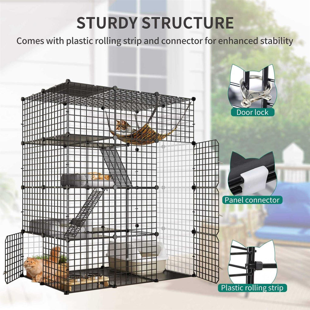 4 Tier Cat Hammock Cat Enclosure F2811