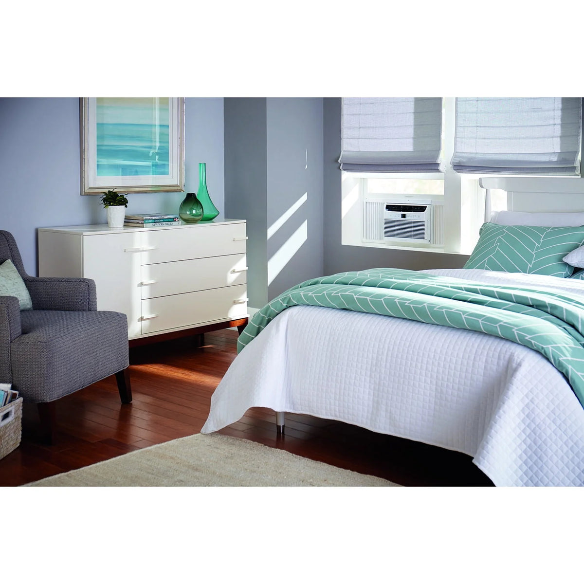 5,000 BTU 115V Window-Mounted Mini-Compact Air Conditioner with Remote Control, White Z363