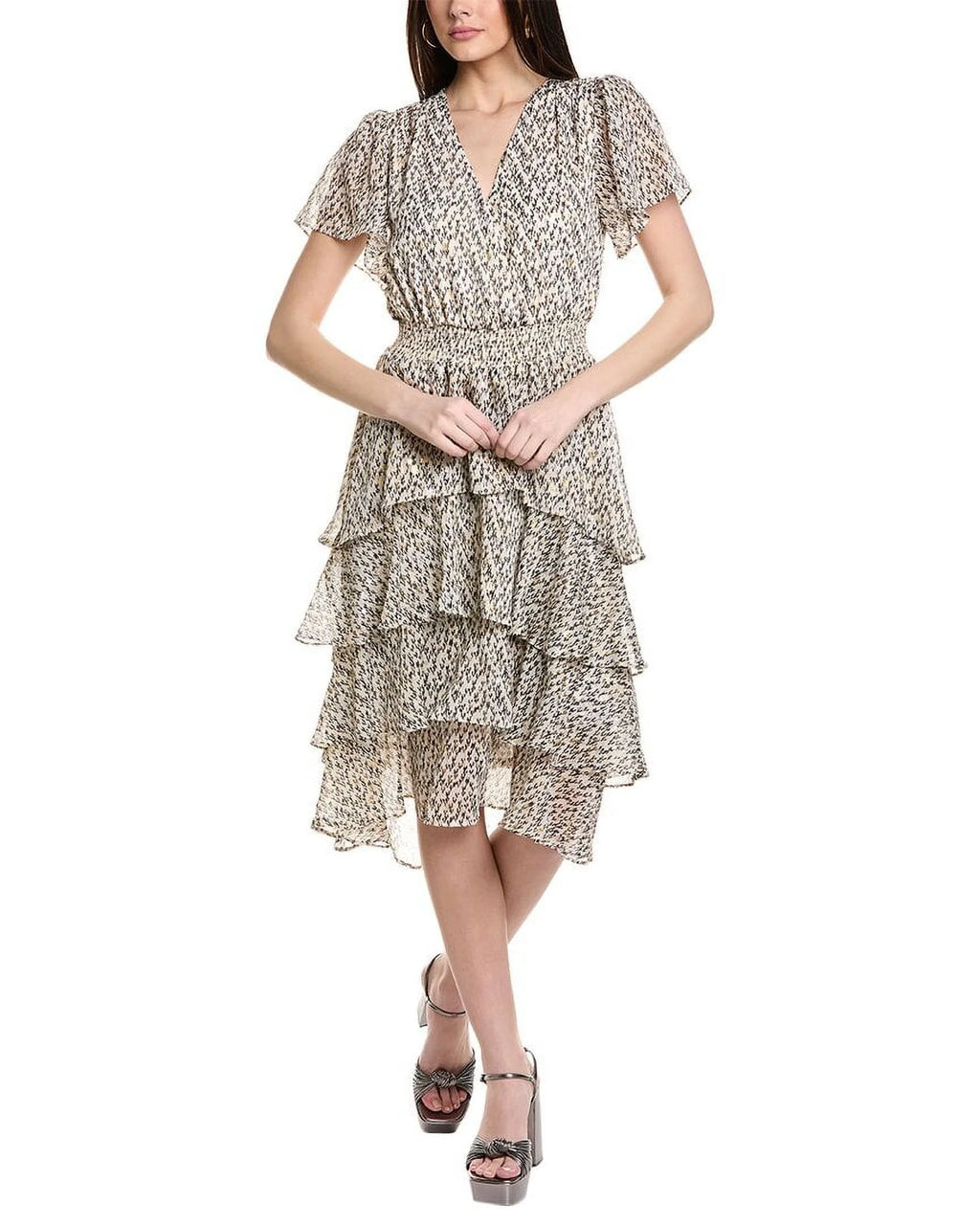 White Layered Midi Dress G650216