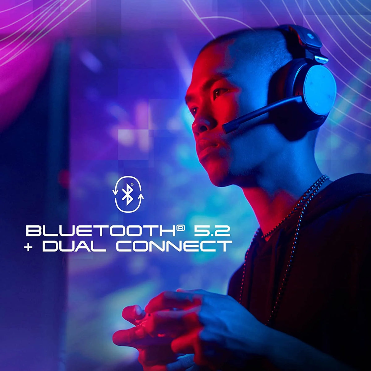 Black Wired/Wireless over-Ear Gaming Headset W340499
