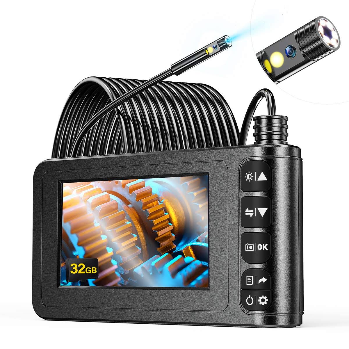 1080p Waterproof Semi-Rigid Cable Dual Lens Endoscope P51077