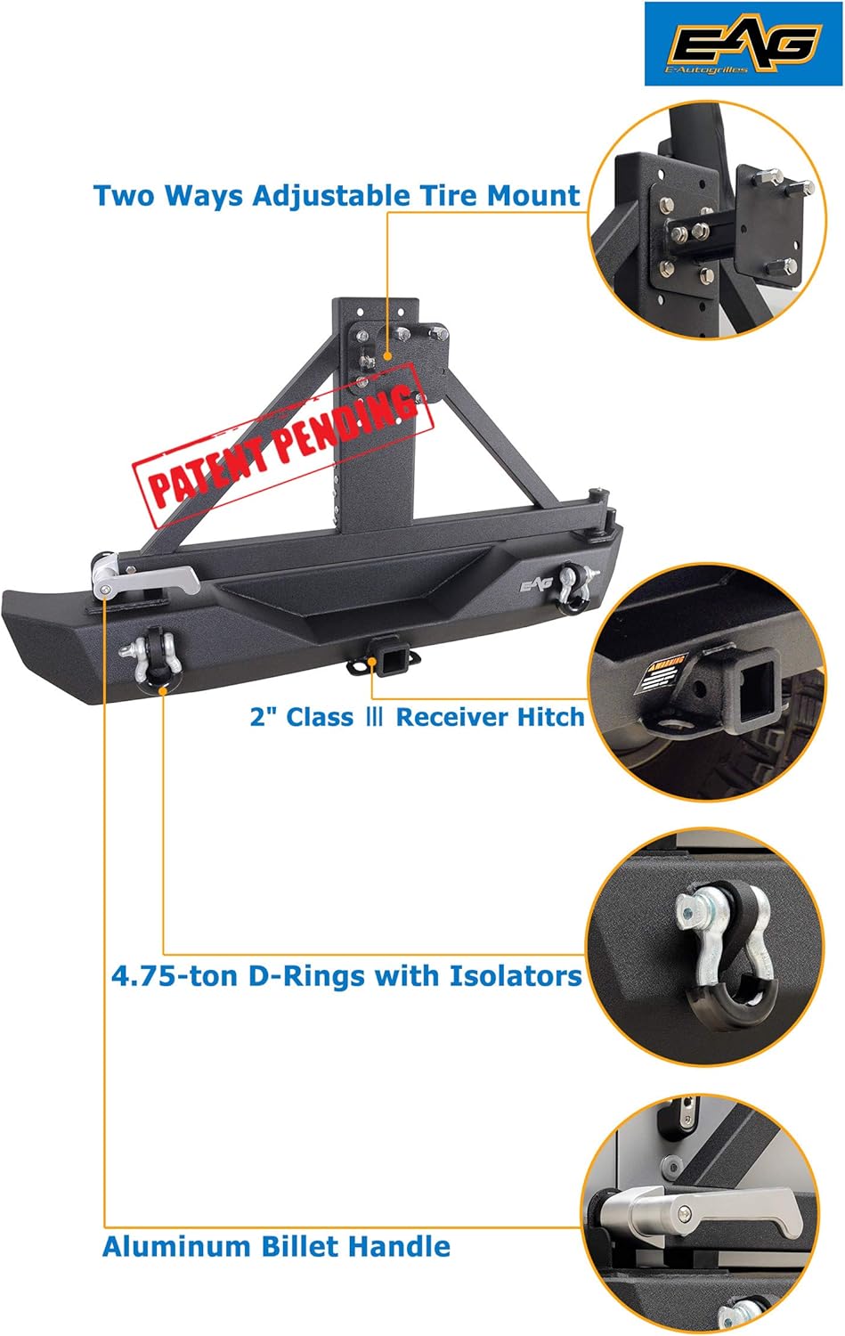Rear Bumper with Tire Carrier X577742