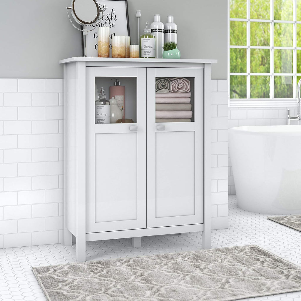 White Bathroom Storage Cabinet Y8942