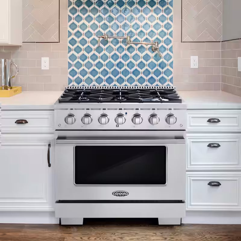 36 in. Gas Range with 6 Burners and Cast Iron Grates in Stainless Steel J681