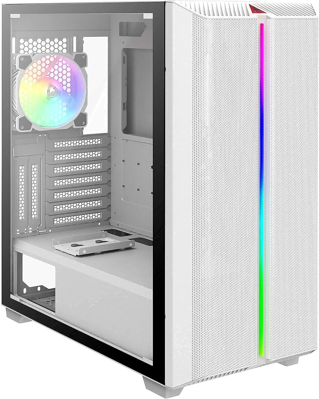 White ARGB Tempered Glass ATX Mid-Tower Gaming Case H907
