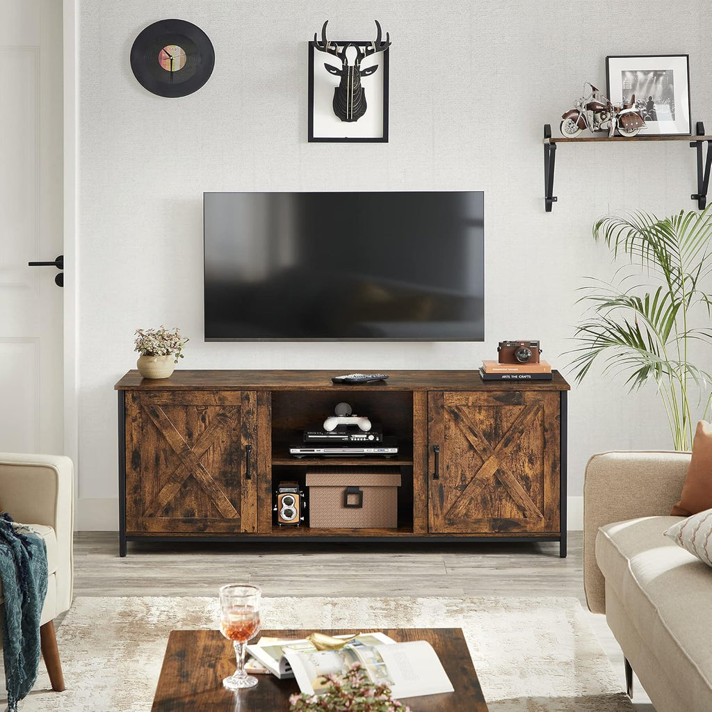 Farmhouse TV Cabinet with Adjustable Shelves D53950