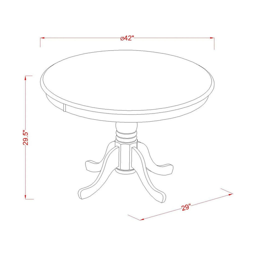5-Piece Dining Room Set with 4 Upholstered Chairs and Round Table C304280