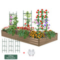 Galvanized Raised Garden Bed 6*3*1 ft Rust-Resistant Metal Planter Box Brown G416