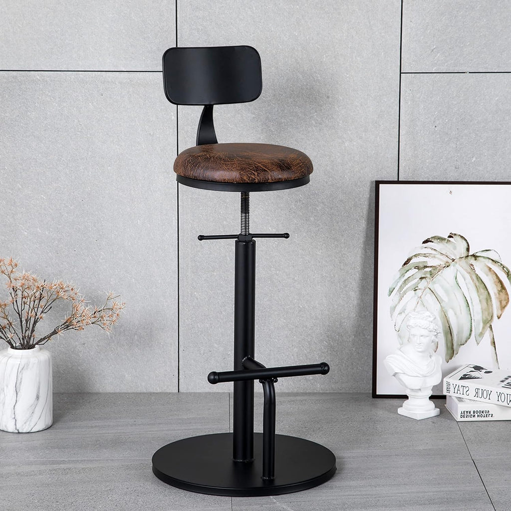 Set of 2 Adjustable Swivel Bar Stool M2772