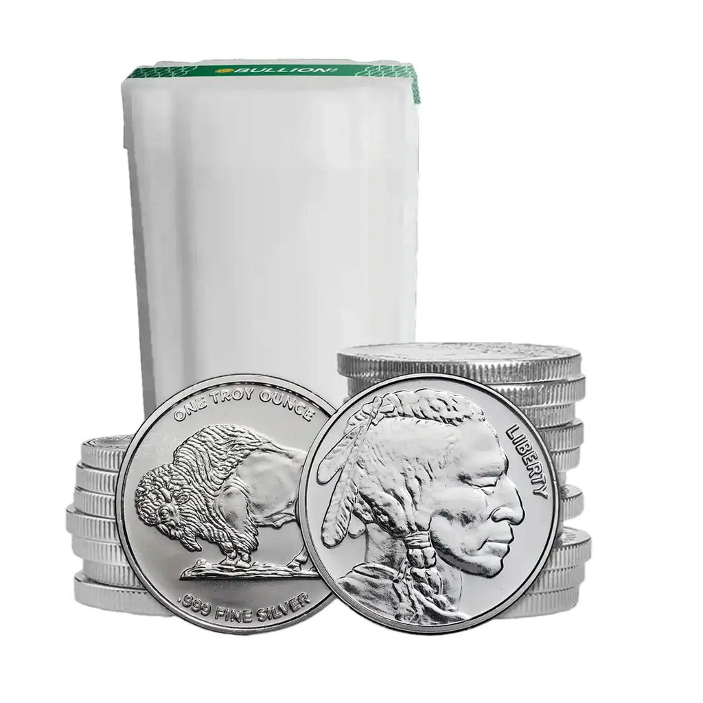 1 oz Silver Buffalo Round Tube of 20 I129