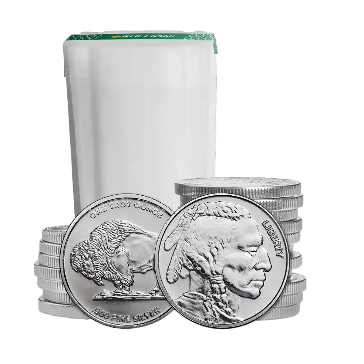 1 oz Silver Buffalo Round Tube of 20 I129