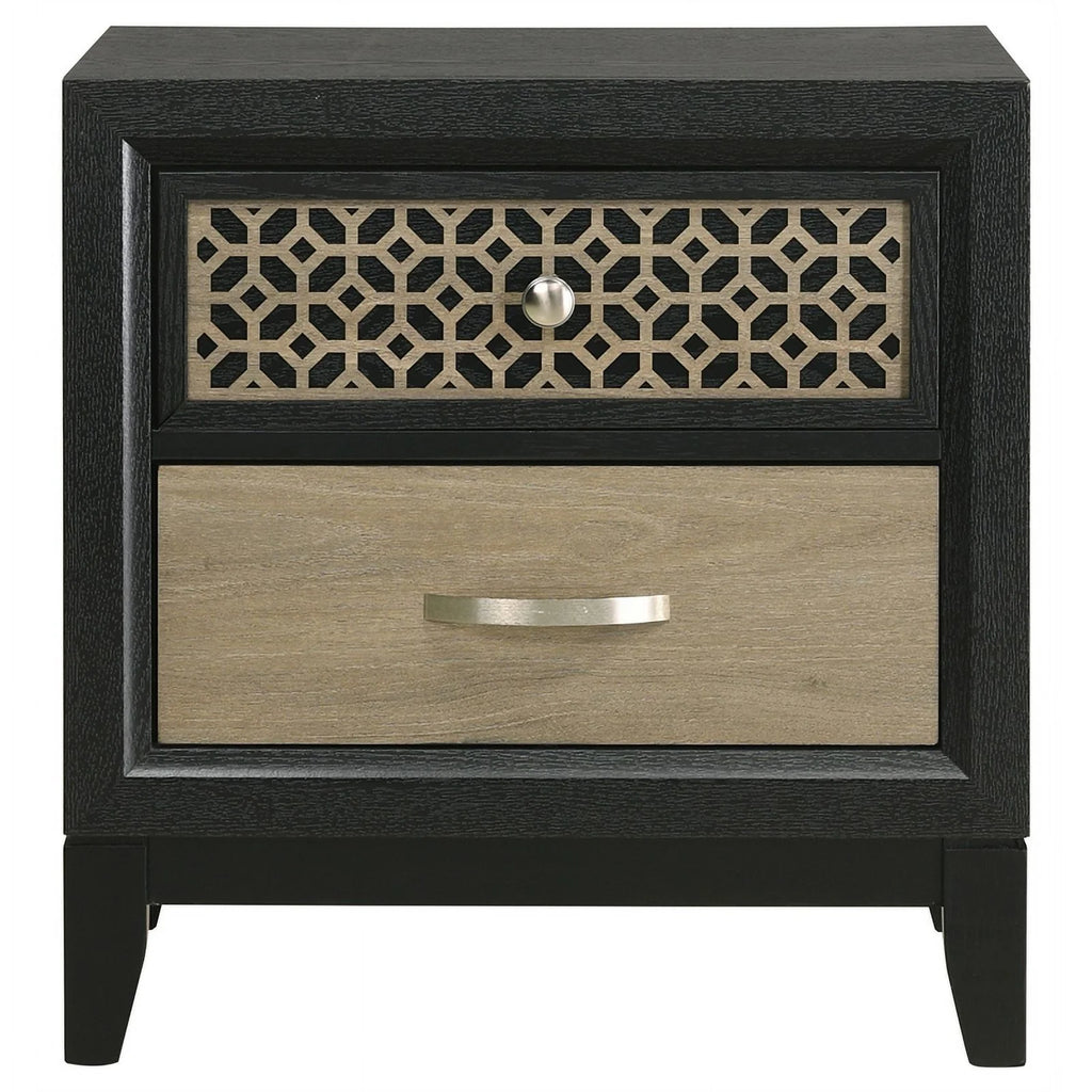 5-piece Contemporary Wood Queen Bedroom Set Light Brown and Gray Z9079