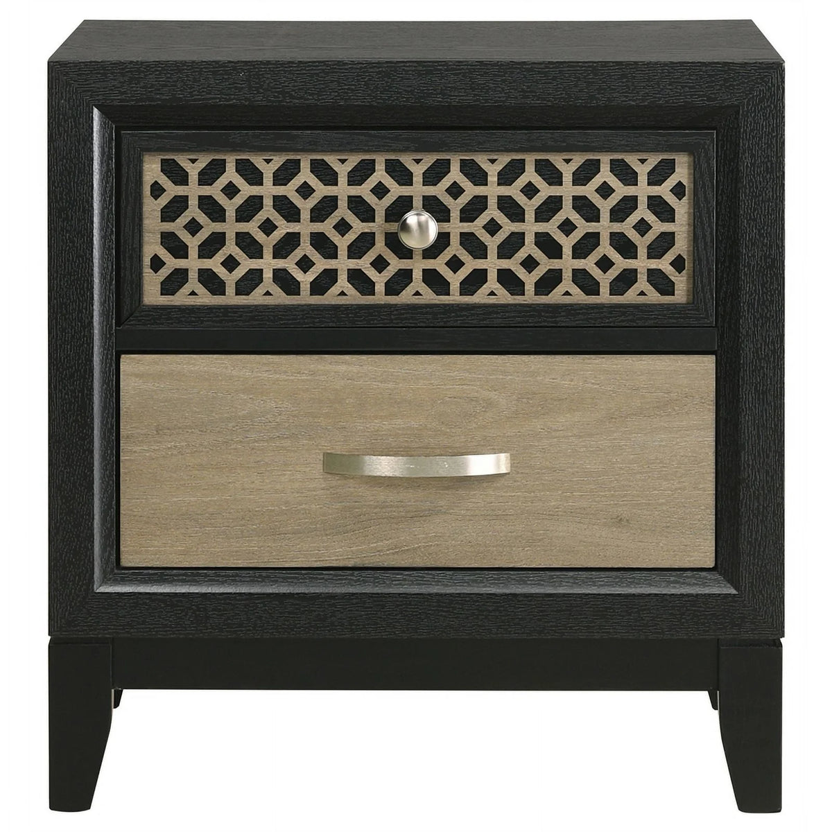 5-piece Contemporary Wood Queen Bedroom Set Light Brown and Gray Z9079