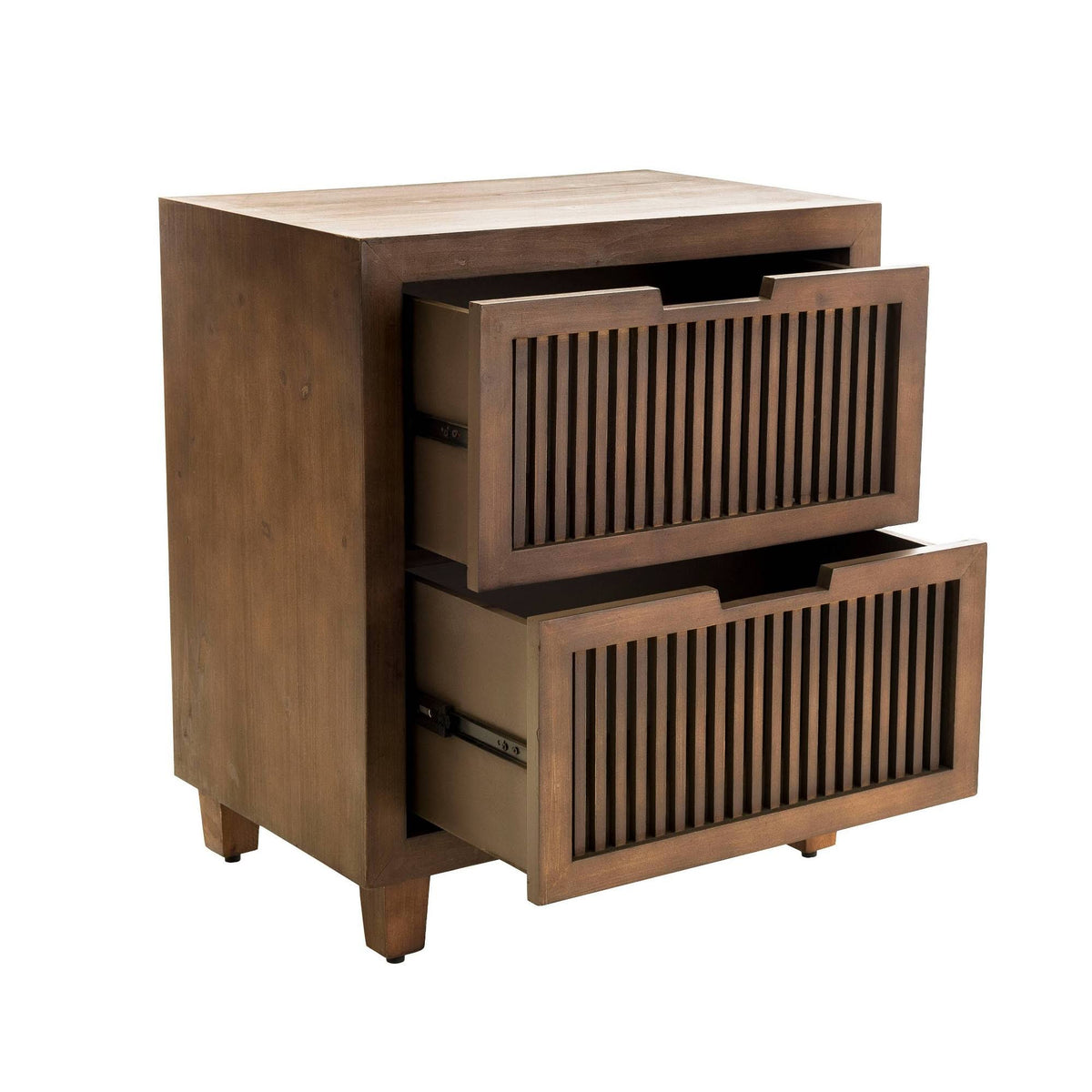 2 Drawer Cabinet Brown P48674
