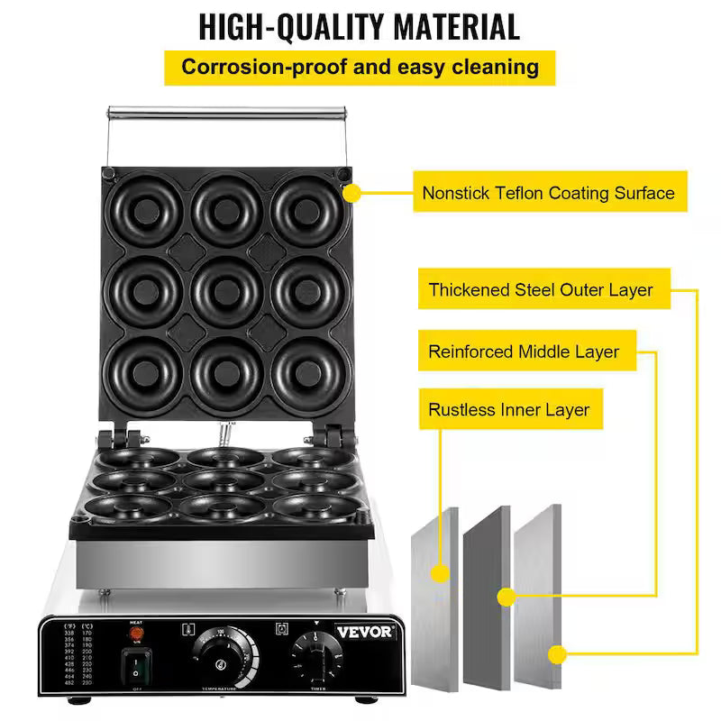 9-Holes Electric Donuts Maker O783
