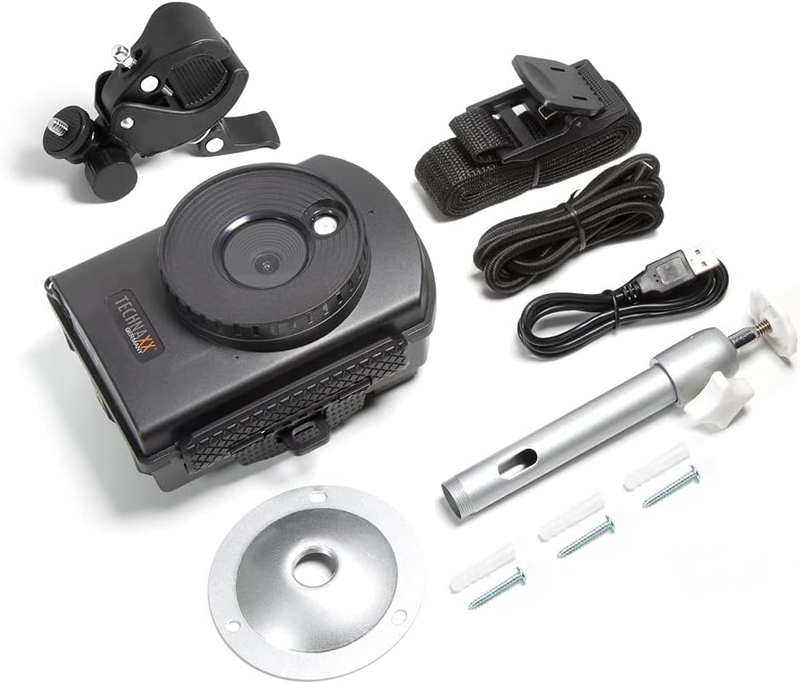 Time Lapse Camera Built-in Microphone & Speaker FullHD Battery Operated Black O5894