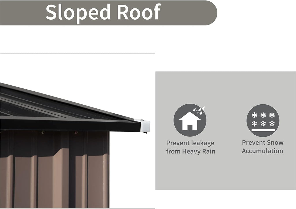 Outdoor Storage Garden Shed 5ft.Wx3ft.L Metal Storage Cabinet with Lockable Door R442