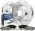 Drilled & Slotted Front Brake Kit Rotors & Pads S40570